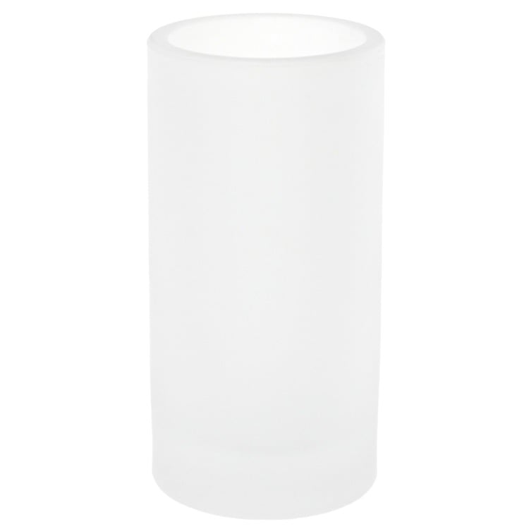 Toothbrush Holder, Gedy TI98-02, Free Standing White and Glass Tumbler